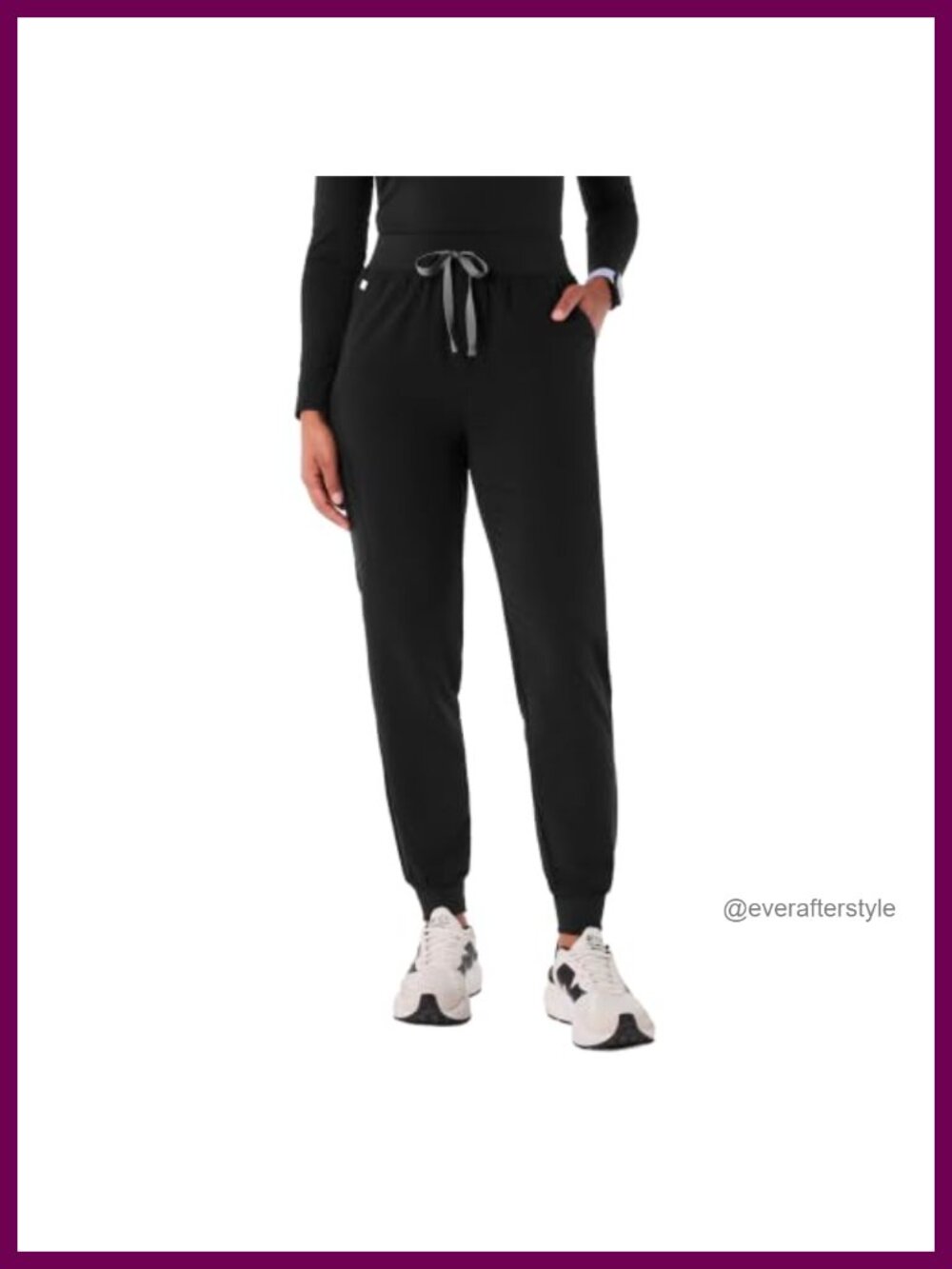 High Waisted Jogger Scrub Pants Slim Fit 6 Pockets Yoga Waistband